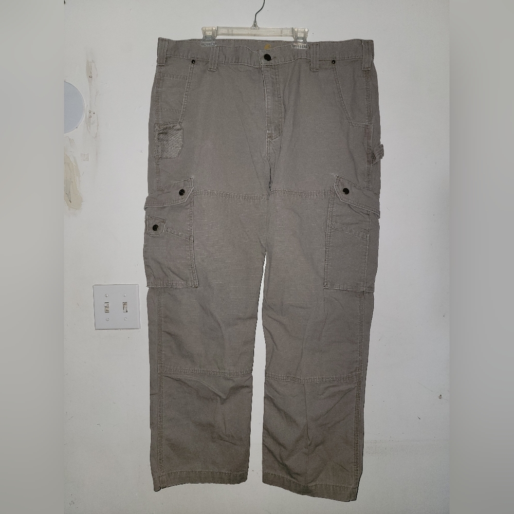 Carhartt Pants Mens 40x30 Light Tan Relaxed Fit Utility Workwear Cargo Dad Jeans